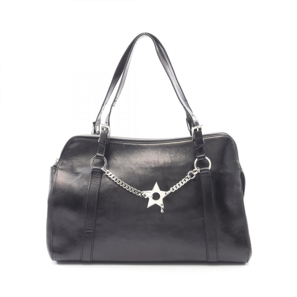 Christian Dior Hardcore Piercing bowling bag John Galliano black leather